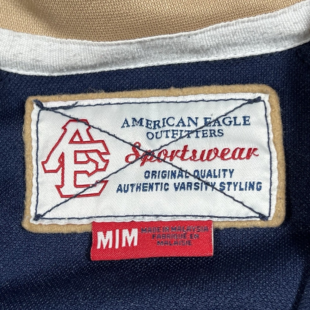 Vintage American Eagle Jacket Mens M Varsity Track Full Zip Stars Preppy Emo Y2K - Picture 4 of 7